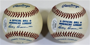 Steve Carlton & Nolan Ryan Signed Baseballs - JSA