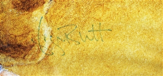 George Brett Framed ALS Vinyl Banner Signed - JSA