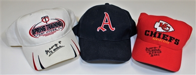 George Toma Signed Lot of 3 Signed Caps