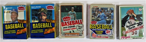 1978-1982-83-87-87 Fleer Baseball Cello Pack 