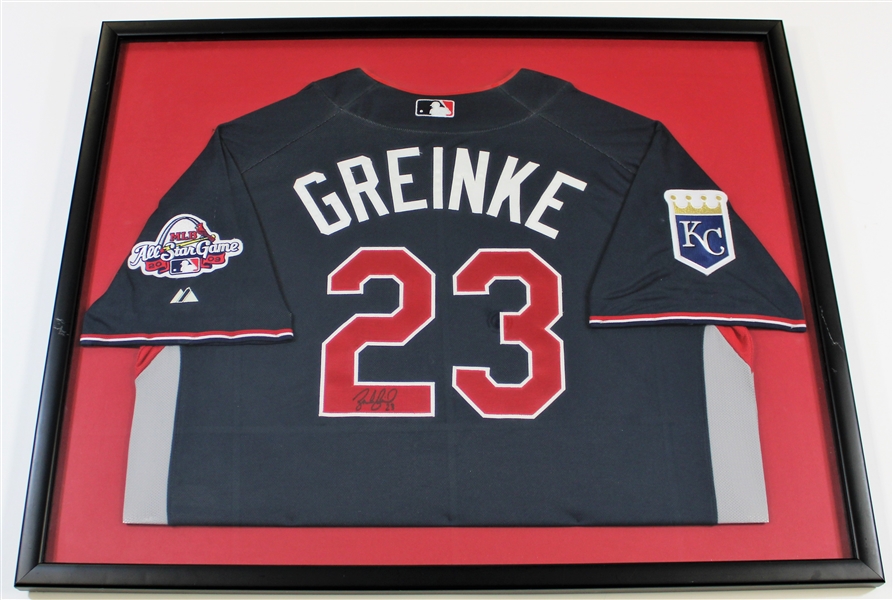 Zack Greinke Signed Framed Kansas City Royals All-Star Jersey - JSA