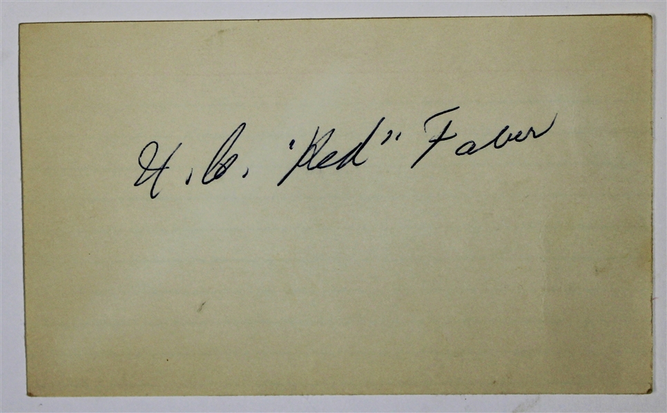 Red Faber Signed Cut - JSA