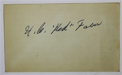 Red Faber Signed Cut - JSA