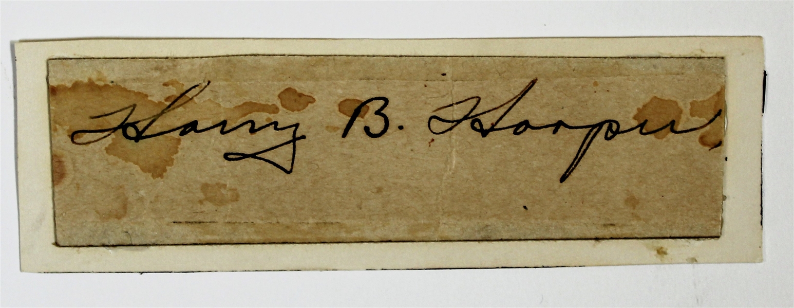 Harry Hooper Signed Cut - JSA