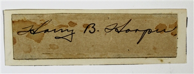 Harry Hooper Signed Cut - JSA