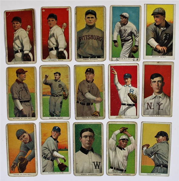 Lot Of 15 T206 Tobacco Cards (Piedmont Backs)