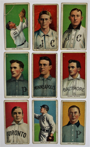 Lot Of 9 T206 Tobacco Cards (Sweet Caporal backs)