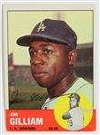 1963 Topps Jim Gilliam Signed Card 