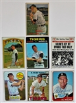 Al Kaline Lot of 7 Signed Baseball Cards