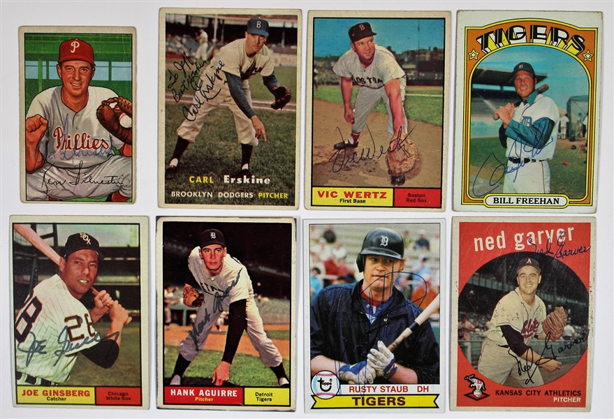 Vintage Lot of 8 Signed Cards - Staub-Erskine- ETC