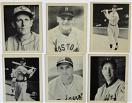 Lot of 6 1939 Playball Baseball Cards