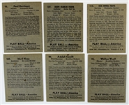 Lot of 6 1939 Playball Baseball Cards