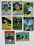 Mickey Lolich lot of 8 Signed Baseball Cards 