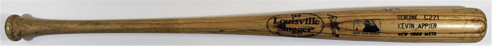 2001 Kevin Appier Game Used & Signed NY Mets Bat