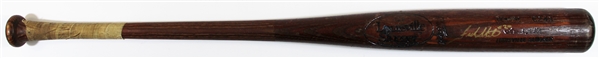1983-85 Frank White Game Used & Signed Royals Bat