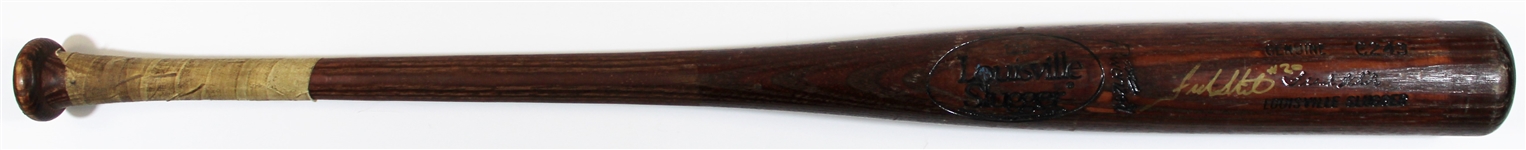 1983-85 Frank White Game Used & Signed Royals Bat