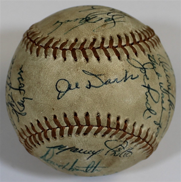 Oakland Atletics 1974 Team Signed Baseball - George Toma Submission 
