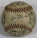 Oakland Atletics 1974 Team Signed Baseball - George Toma Submission 
