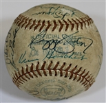 Oakland Atletics 1974 Team Signed Baseball - George Toma Submission 