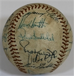 Oakland Atletics 1974 Team Signed Baseball - George Toma Submission 