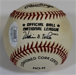 Ernie Bank Signed Mr. Cub Baseball - JSA