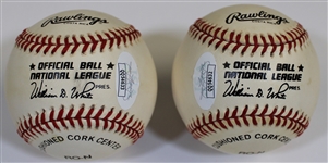 Stan Musial Signed Basballs X 2 - JSA
