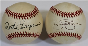 Bert Campy Campaneris - Jim Palmer Signed Baseballs - JSA