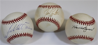 Frank White - Joe Carter - Hank Bauer Signed Baseballs 
