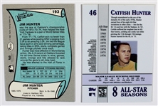 Jim 'Catfish Hunter Lot of two Cards 1 Signed