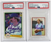 Dan Quisenberry Lot of Two Signed Baseball Cards - PSA/DNA