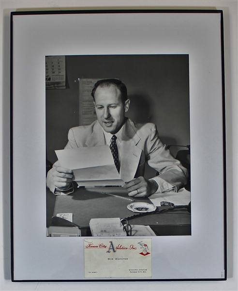 Kansas City Athletics Framed Photo & Card - Bob Wachter