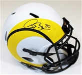 Isaac Bruce Signed Rams Full Size Helmet - Becket Loa