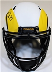Isaac Bruce Signed Rams Full Size Helmet - Becket Loa