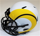 Isaac Bruce Signed Rams Full Size Helmet - Becket Loa