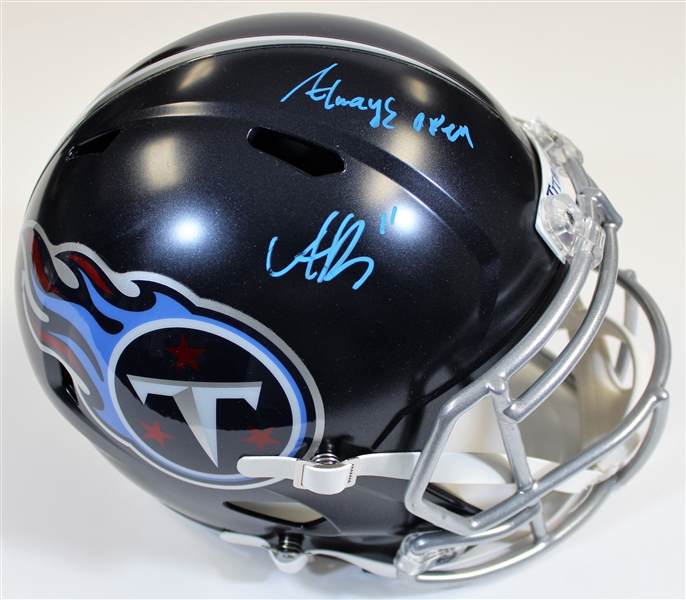 AJ Brown Signed Titans Full Size Helmet JSA WPP656970