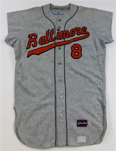 1970 Andy Etchebarren Game Worn & Signed Baltimore Orioles Jersey