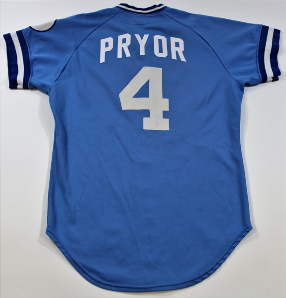 1985 Greg Pryor Game Worn & Signed Kansas City Royals Jersey