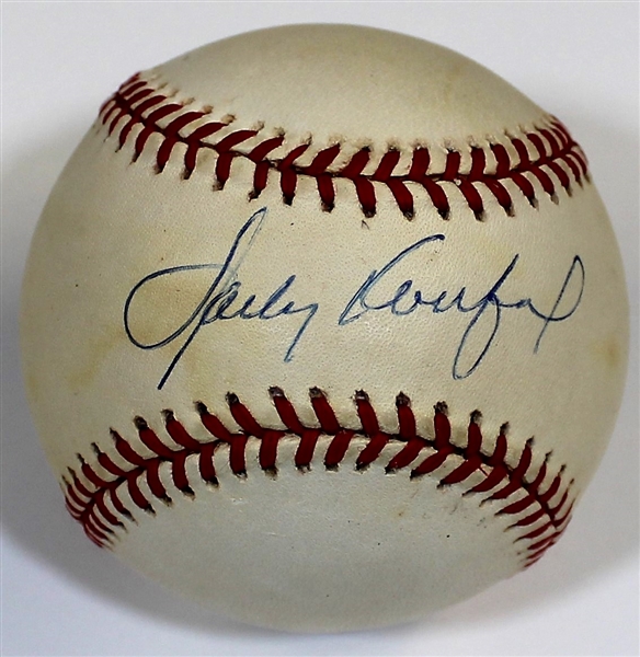 Sandy Koufax Signed Sweet Spot National League Baseball - JSA