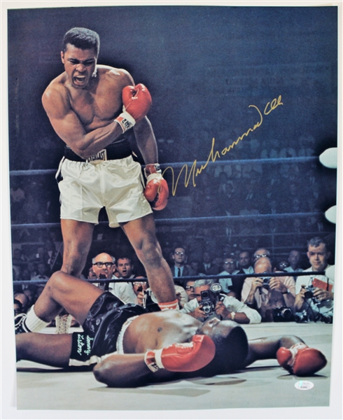 Muhammad Ali Signed 16x20 Photo - Clay over Liston - JSA