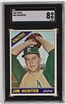 Jim "Catfish" Hunter 1966 Topps #36 SGC NM-8 Baseball Card