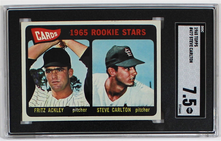 Steve Carlton 1965 Topps Rookie #477 SGC NM 7.5 Baseball Card