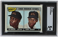 Joe Morgan 1965 Rookie Topps #16 SGC EX 5 Baseball Card
