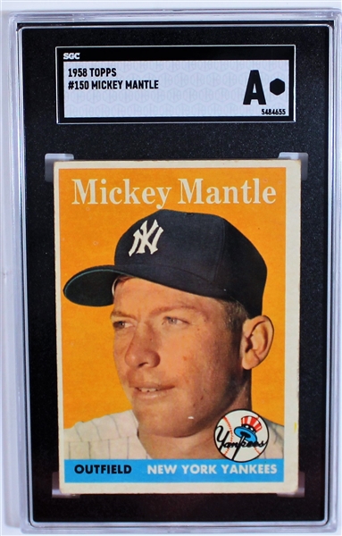 Mickey Mantle 1958 Topps #150 Baseball Card