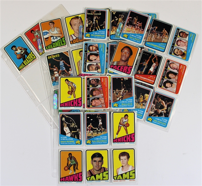 Basketball 1970s assortement of 38 Vintage Cards