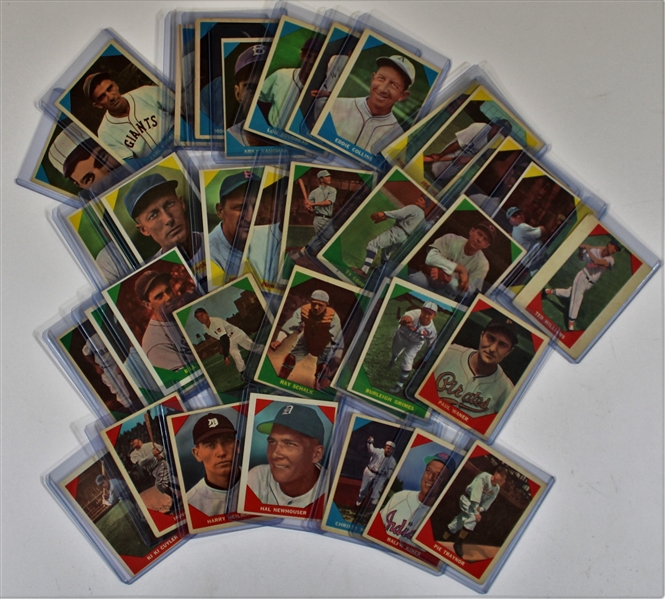  Lot of 37 1960 Fleer Baseball Cards Ted Williams, Wagner, Cobb, ETC.