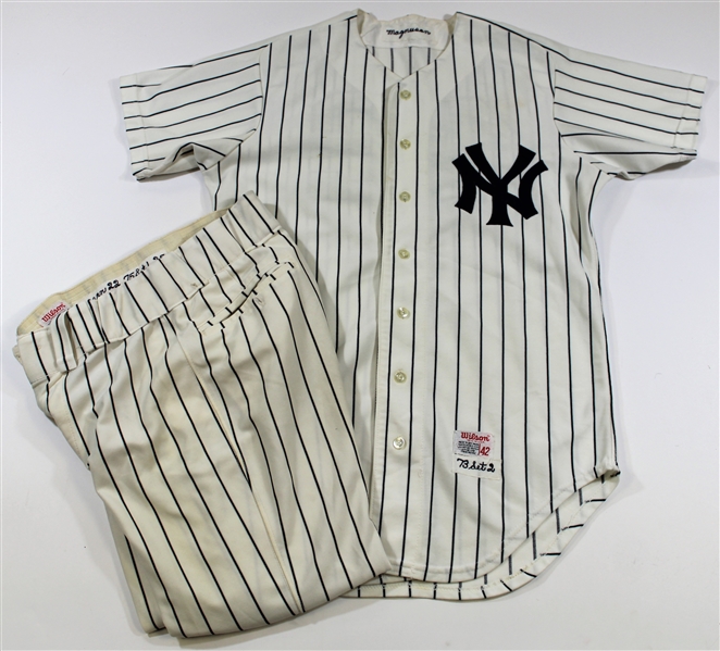 NY Yankees #42 Game Worn 1973-77 Jersey - Magnuson - Pryor