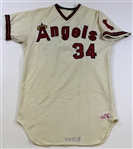 Ken Brett Game Used 1978 California Angels Jersey