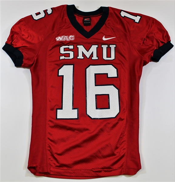 SMU Game Used # 16 Football Jersey