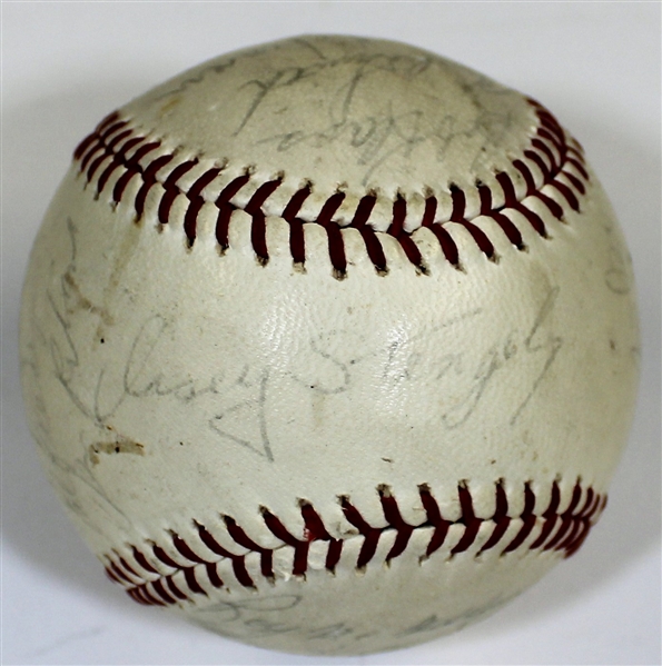 NY Mets 1964 Team Signed baseball Casey Stengel Sweet Spot