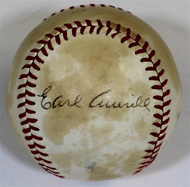  Earl Averill Signed 1981 WS Baseball JSA - AC19921